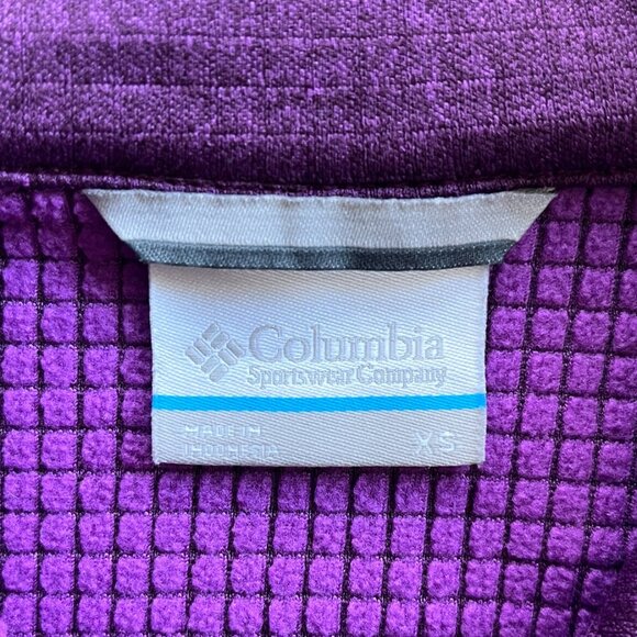 Columbia 1/4 Zip Fleece Pullover Purple Size S Lightweight Cozy Layering Top - Picture 2 of 5